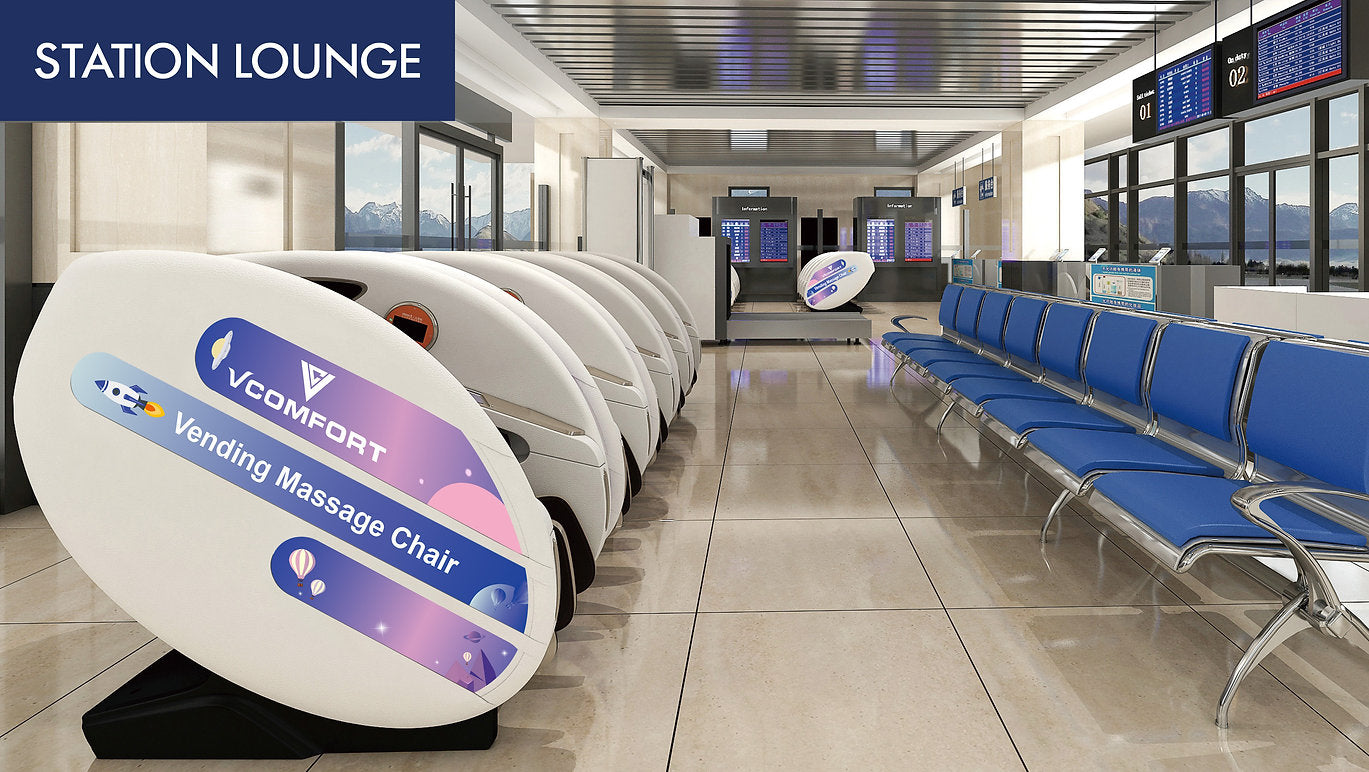 VComfort DreamVend Pro 3D Vending Massage Chair with Contactless Payment System Station Lounge