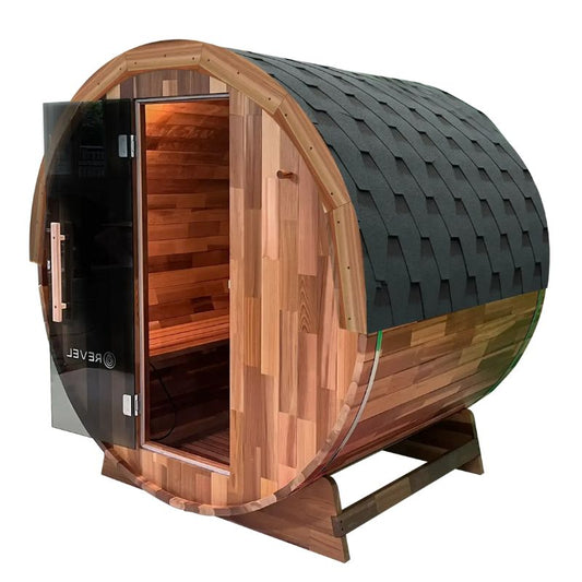 Revel Edenview - 4 Person Traditional Cedar Barrel Sauna